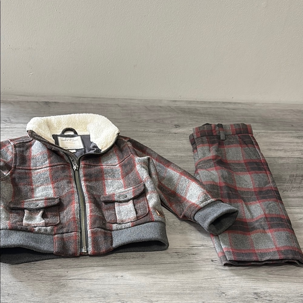Janie and Jack Plaid Jacket and Pants Set